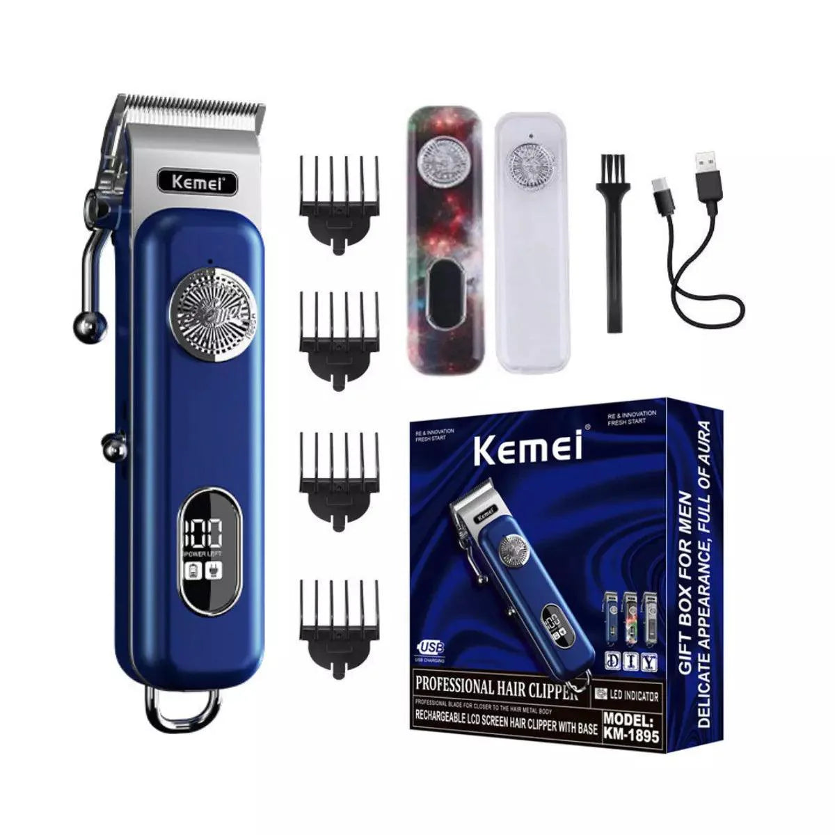 Máquina de Cortar Cabelo Profissional Km-1895 | Kemei ®