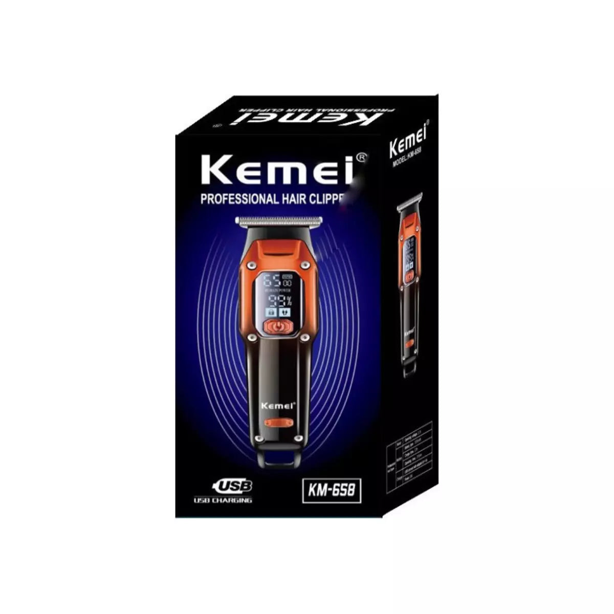 Kit Profissional Máquina de Acabamento Km-658 + Shaver Km-3209 | Kemei ®