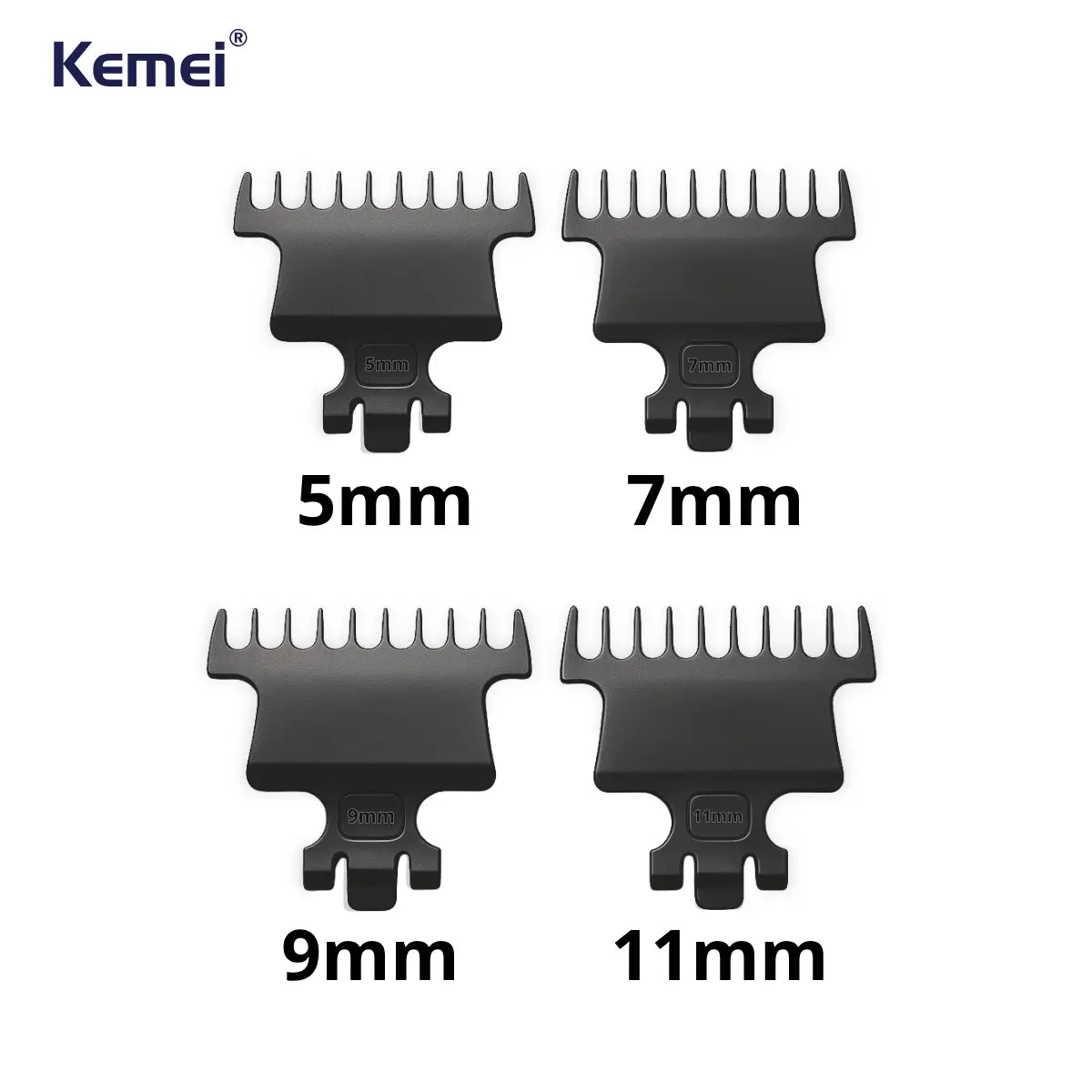 Kit 4x Pentes 5 7 9 11 mm Para Máquina KM-1855 | Kemei ®
