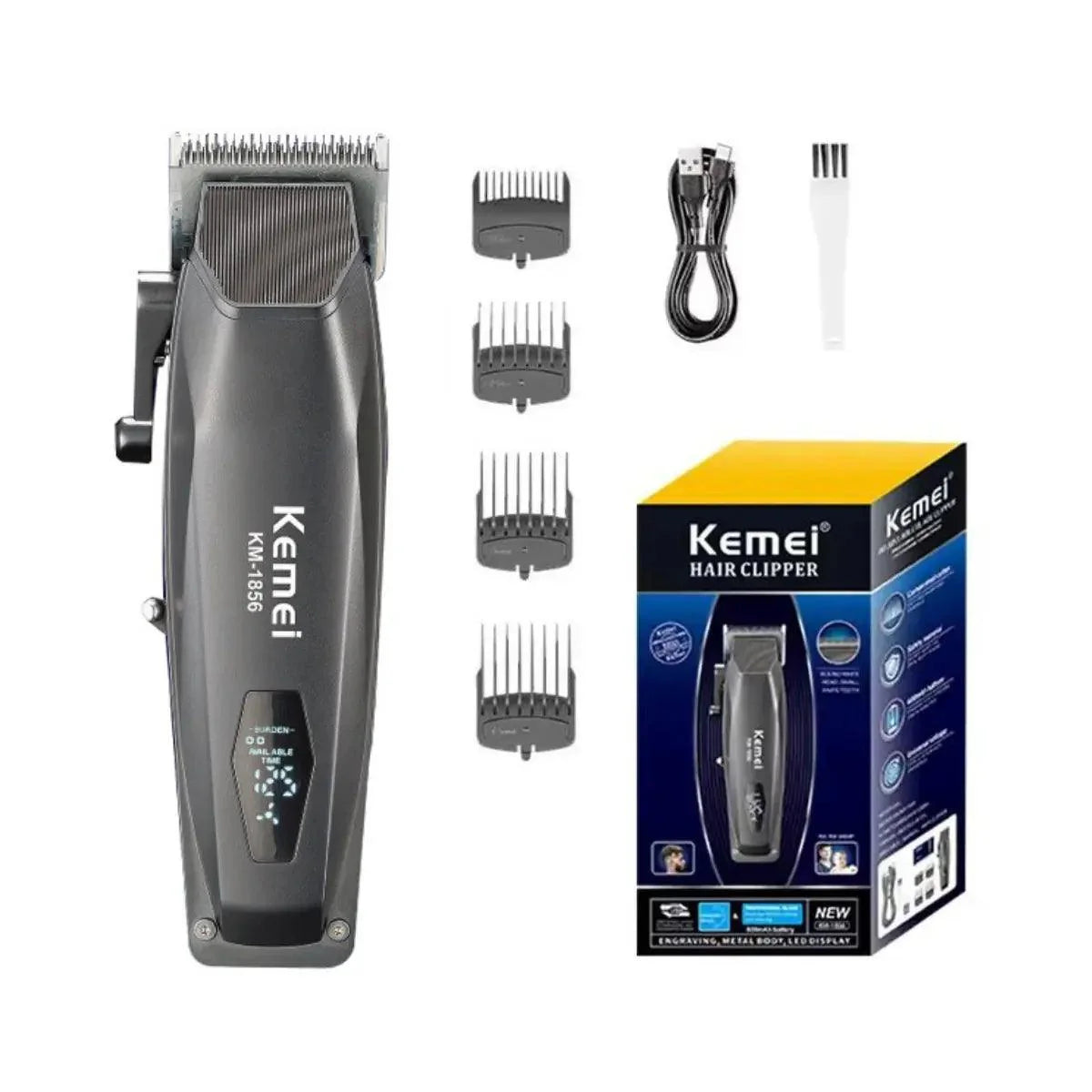 Máquina de Cortar Cabelo Profissional Km-1856 | Kemei ®