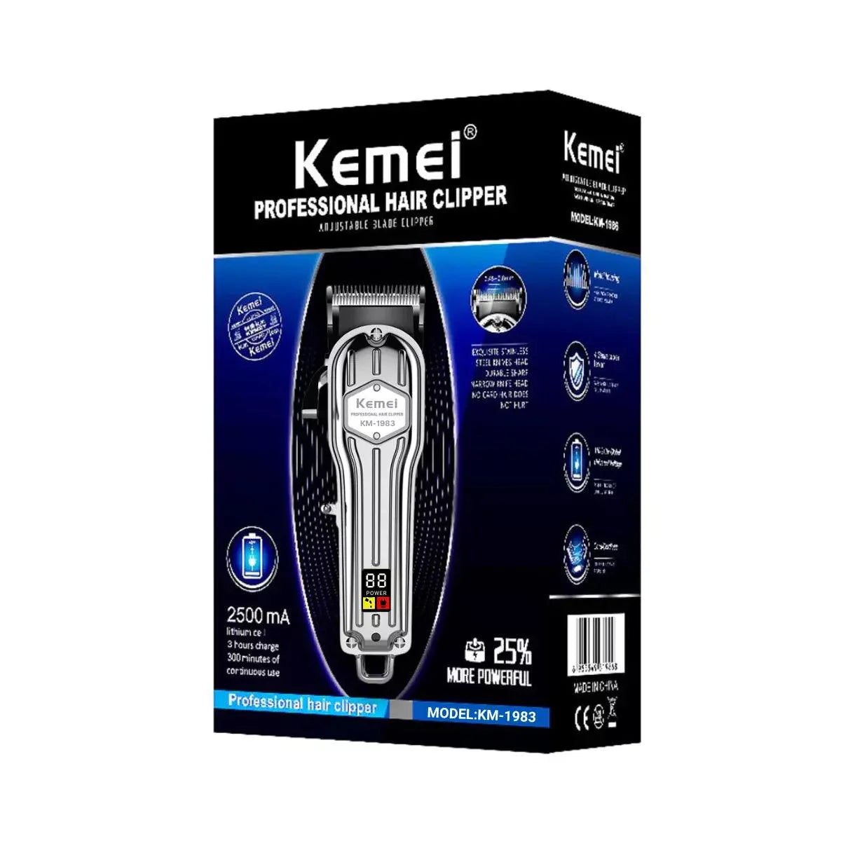 Máquina de Cortar Cabelo Profissional Km-1983 | Kemei ®