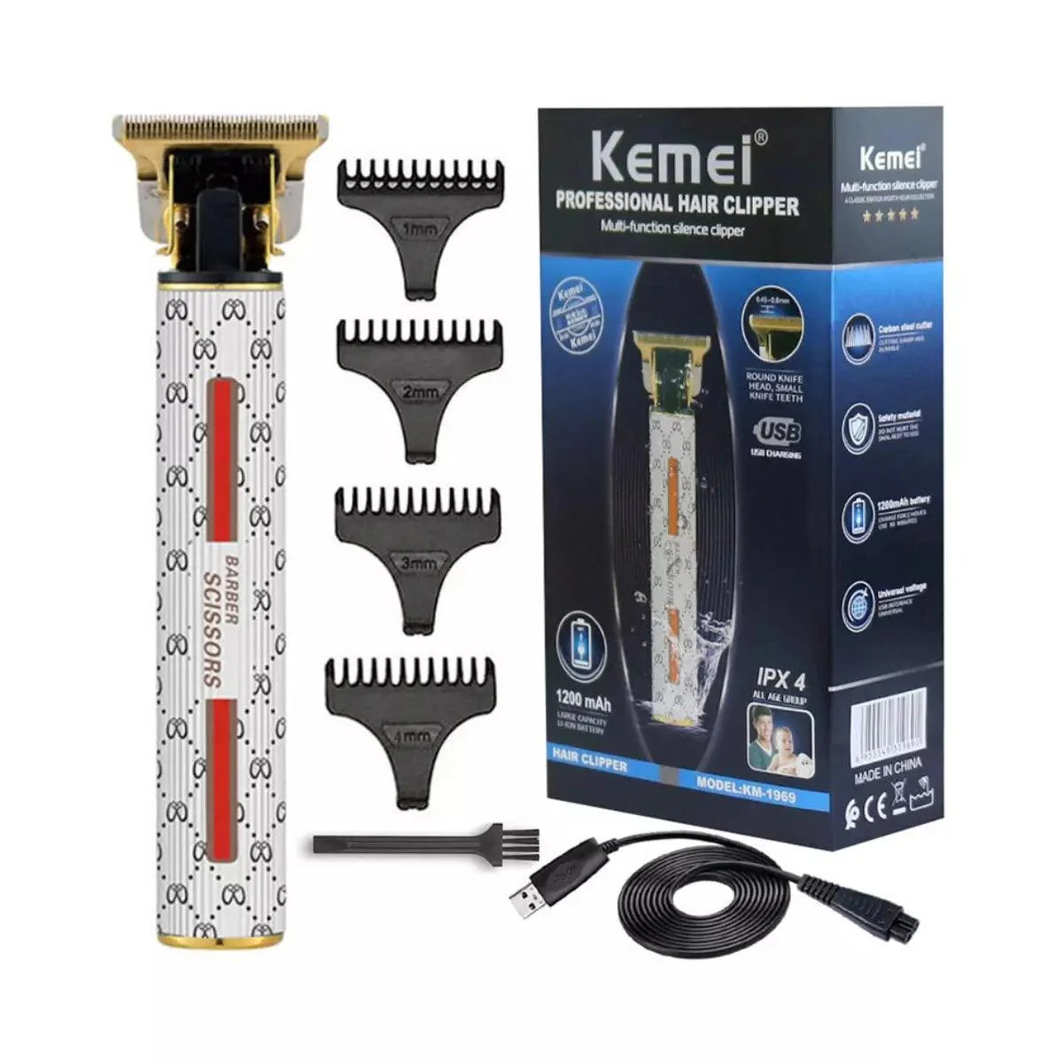 Máquina de Acabamento Profissional Km-1969 | Kemei ®