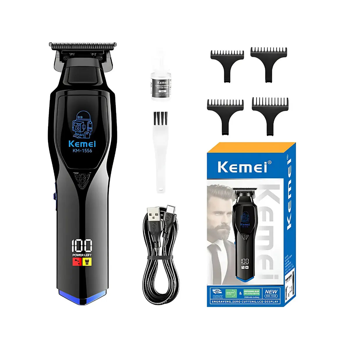 Máquina de Acabamento 0Gap Profissional Km-1556 | Kemei ®