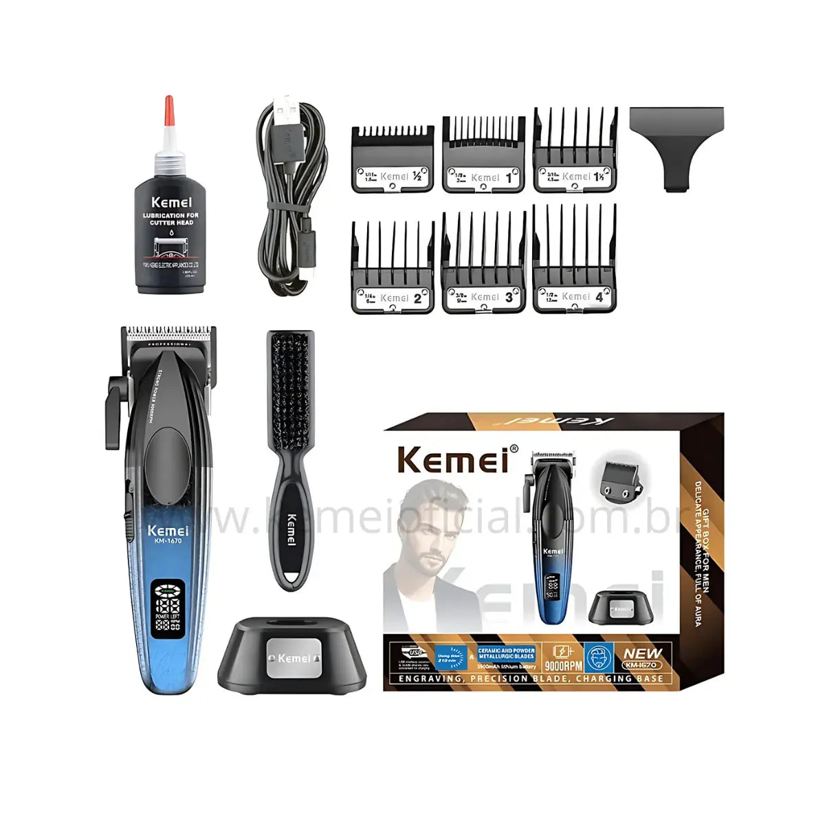 Máquina de Corte Turbo com Base Carregadora Km-1670 | Kemei ®