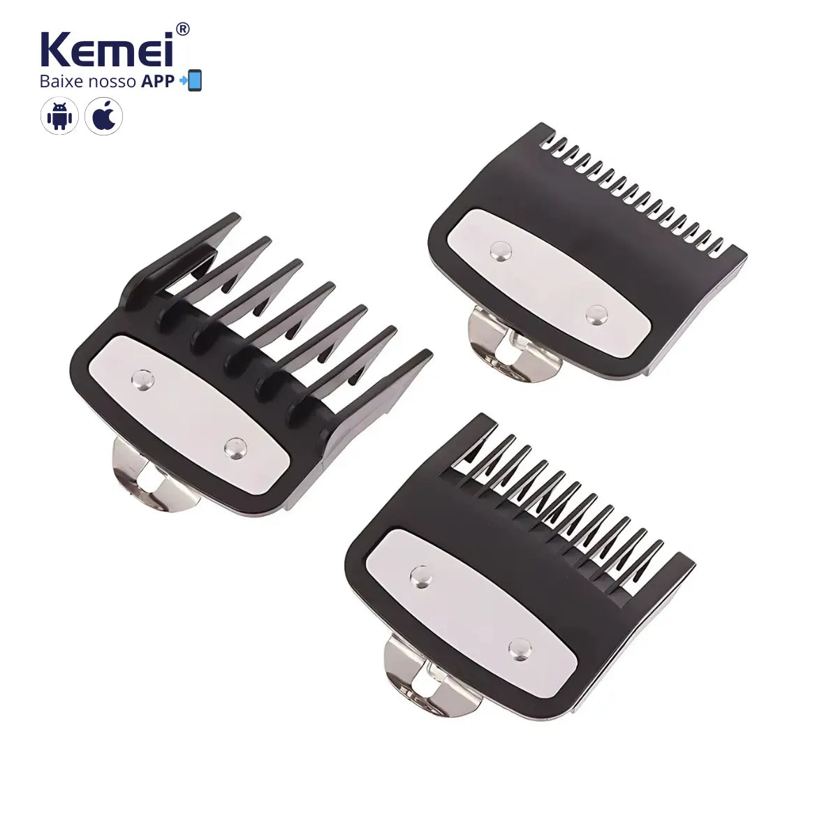 Kit 3x Pentes Especiais ( 1/2. 1. e 1-1/2. ) Para Máquina Corte KM-2296 | Kemei ®