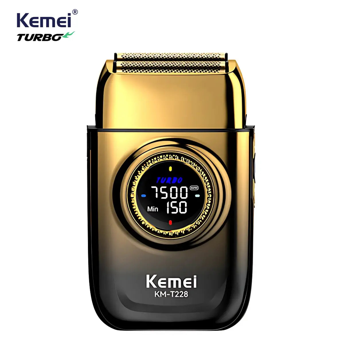 Barbeador Elétrico Turbo 3x velocidades Km-T228 | Kemei ®