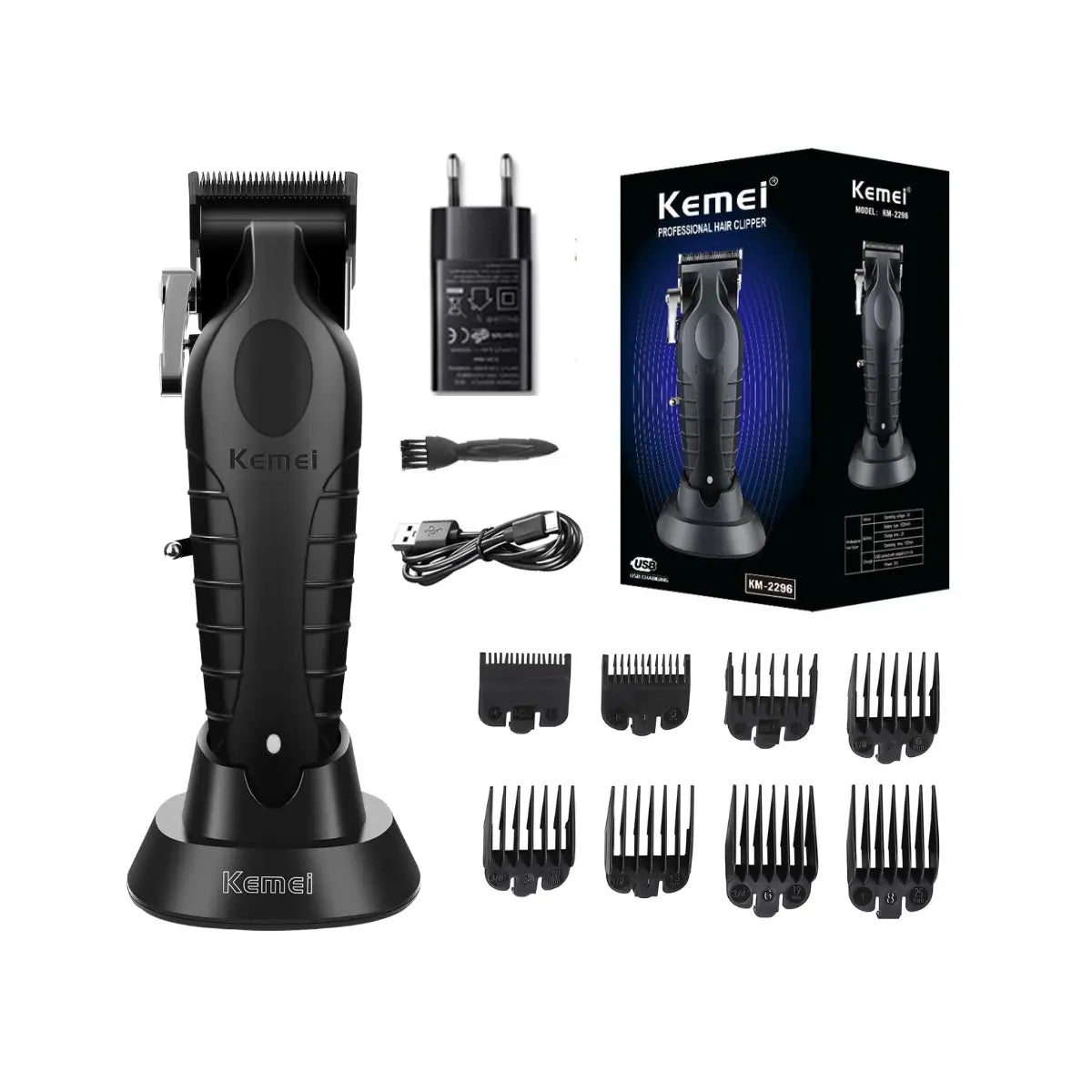 Kit Profissional Máquina de Corte Km-2296 + Acabamento km-2293 | Kemei ®