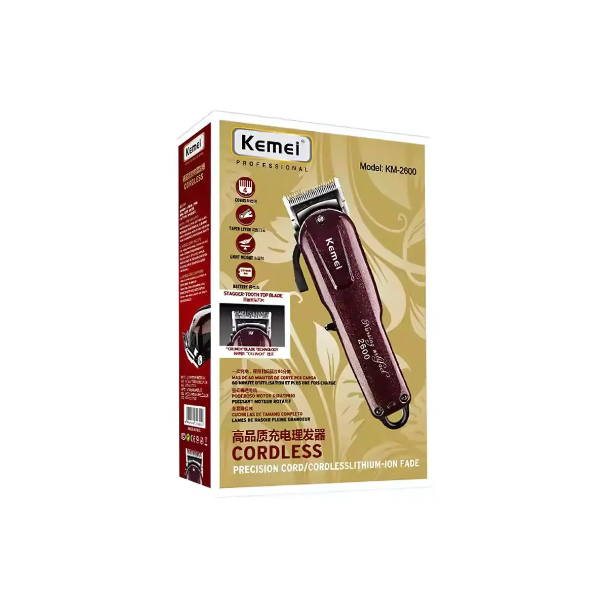 Máquina de Corte Cordless 9w Profissional Km-2600 | Kemei ®