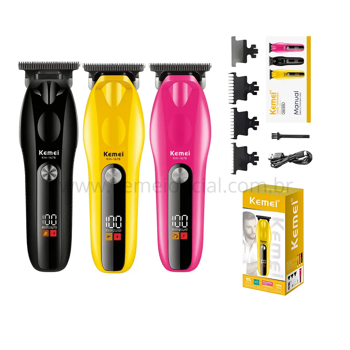 Máquina de Acabamento 0Gap Profissional Km-1678 | Kemei ®