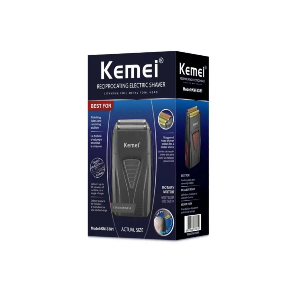 Barbeador Elétrico Profissional Km-3381 | Kemei ®