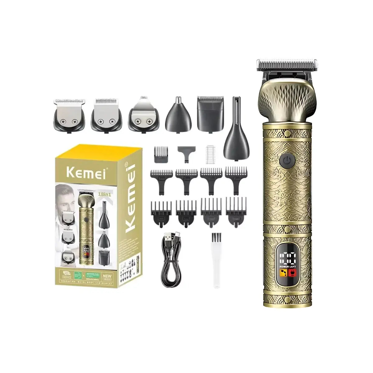 Aparador de Pelos 18 em 1 Profissional Km-2313 | Kemei ®