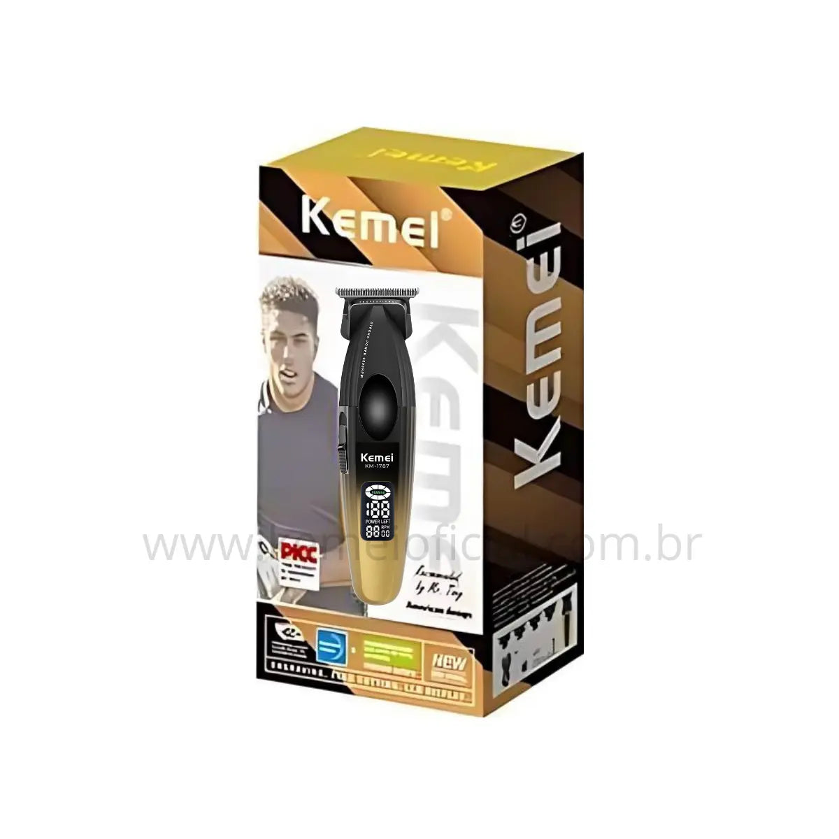 Máquina de Acabamento Profissional +9000 RPM Km-1787 | Kemei ®