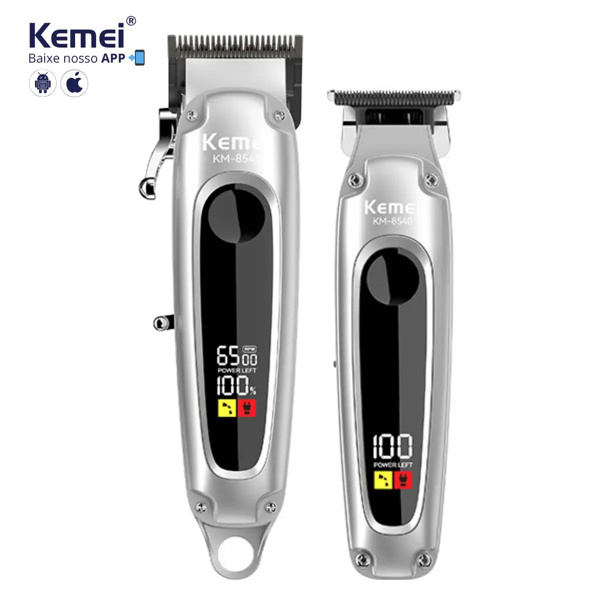 Kit Profissional Máquina de Corte + Acabamento Km-8540 | Kemei ®
