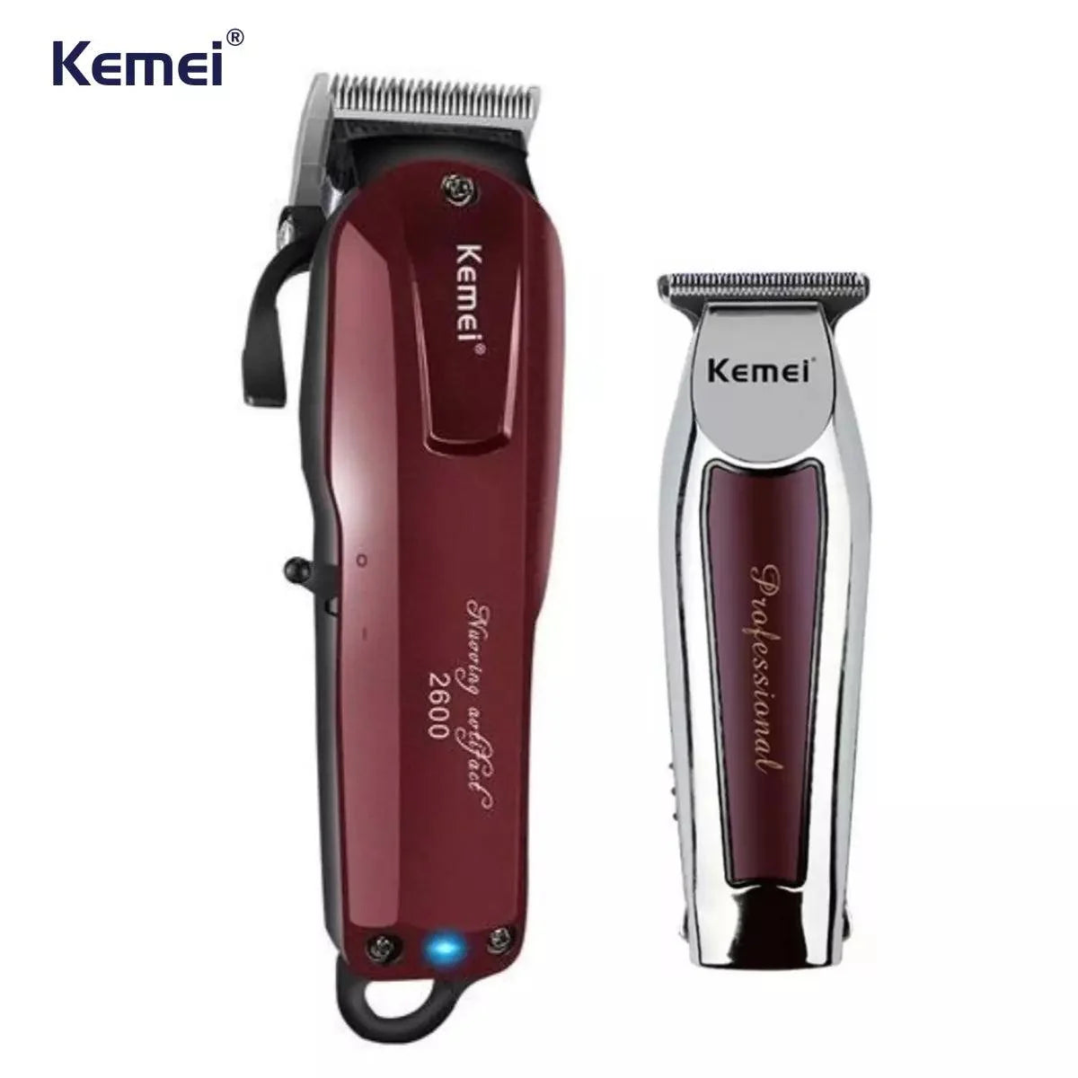 Kit Profissional Máquina de Corte Km-2600 + Acabamento Km-9163 | Kemei ®