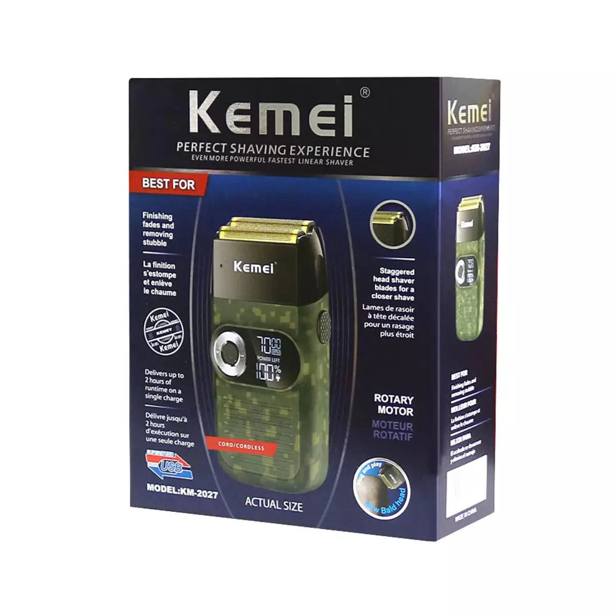 Kit Profissional Máquina de Acabamento km-Max5090 + Shaver Km-2027 | Kemei ®
