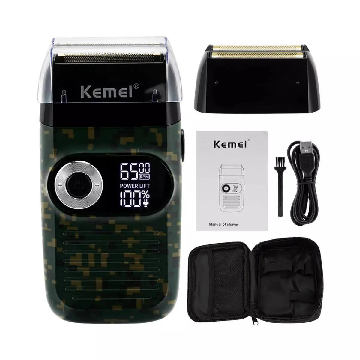 Kit Profissional Máquina de Acabamento Km-9163 + Shaver Km-2027 | Kemei ®