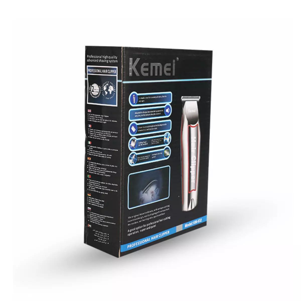 Kit Máquina de Acabamento Km-032 + Barbeador Km-2024 | Kemei ®