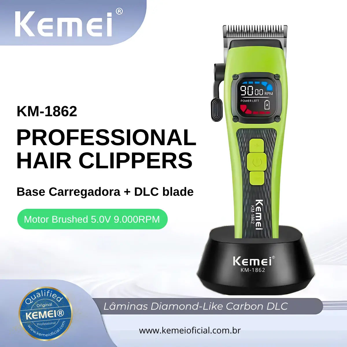 Máquina de Corte 8w com 5x velocidades Km-1862 | Kemei ®