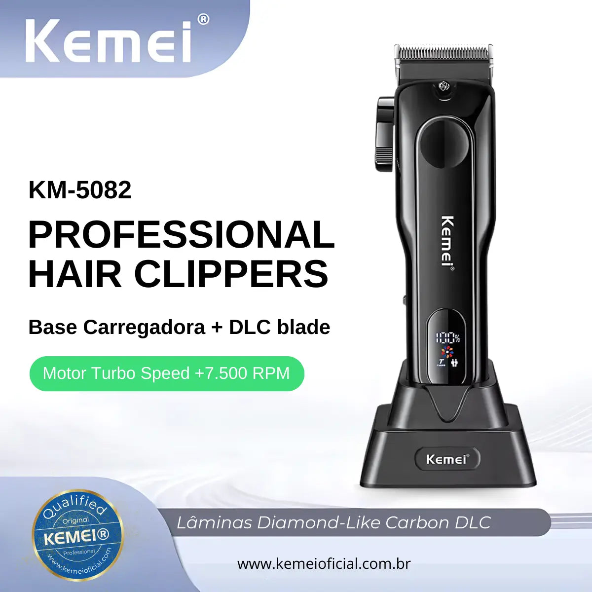 Máquina de Corte Modo Turbo com Base Carregadora Km-5082 | Kemei ®