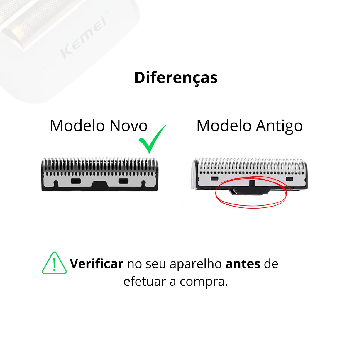 Kit de Reposição Completo para Barbeador Km-2026 | Kemei ®