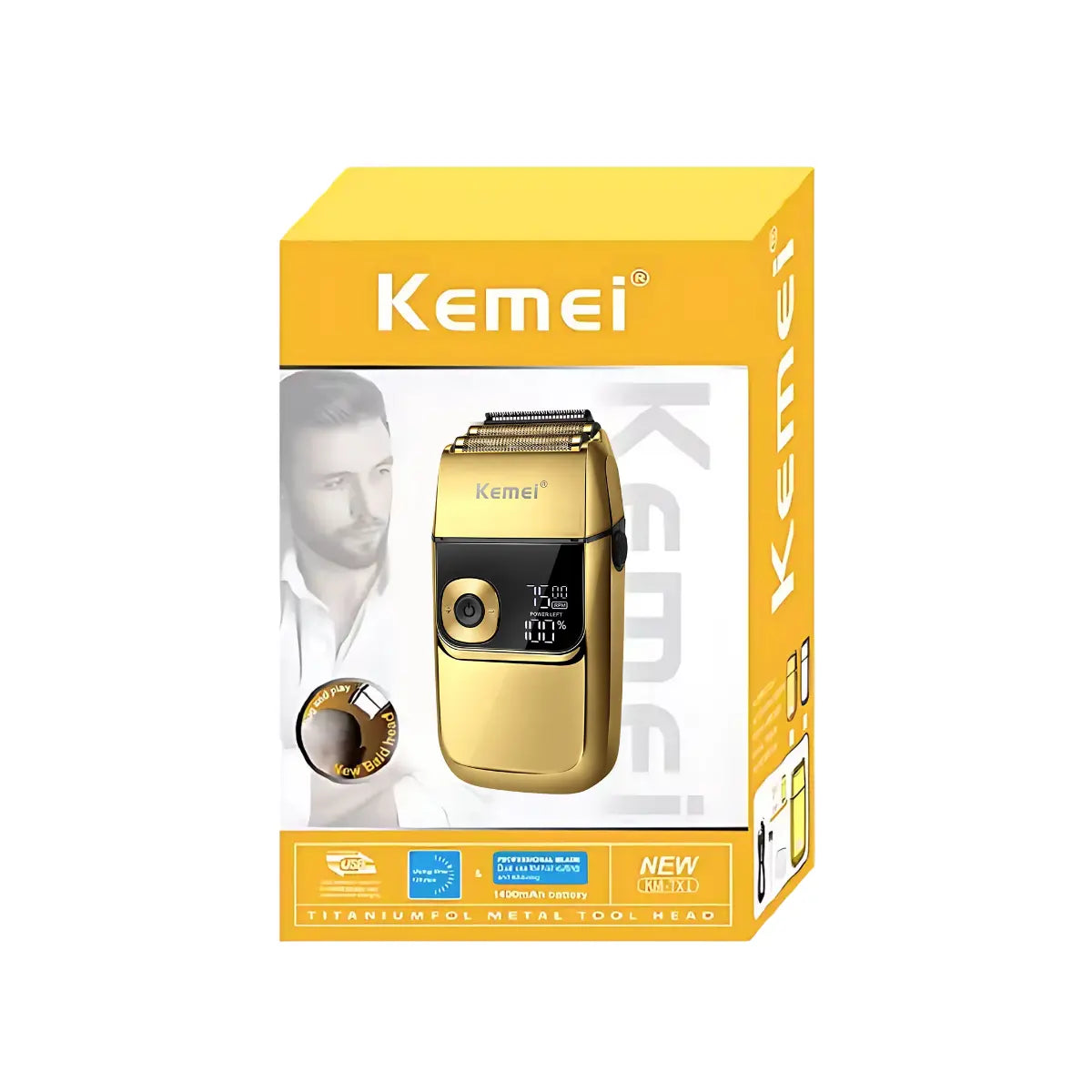 Barbeador Elétrico 3x velocidades Profissional Km-2028 | Kemei ®