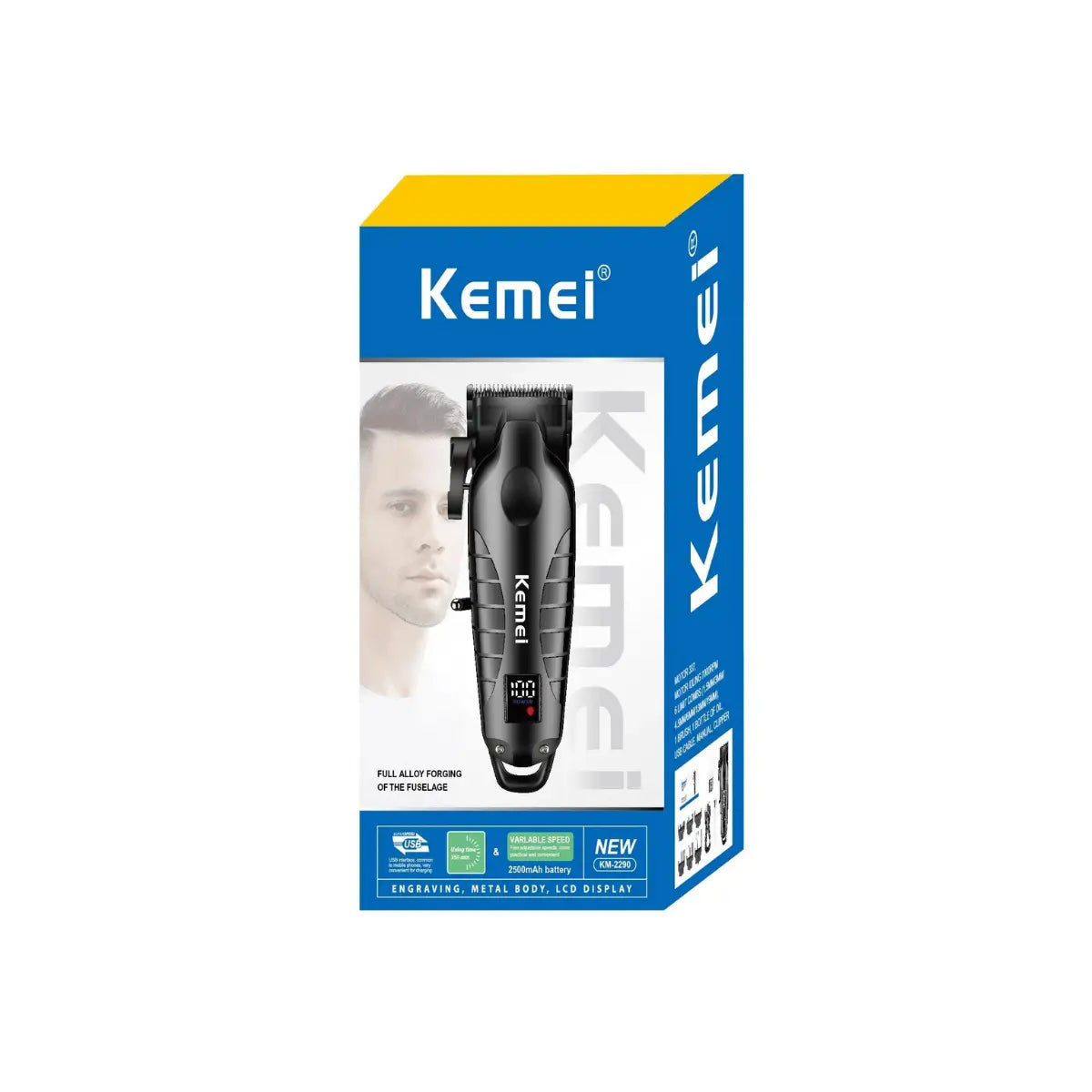 Kit Pro Máquina de Corte Km-2290 + Acabamento Km-2293 + Shaver Km-1102 | Kemei ®