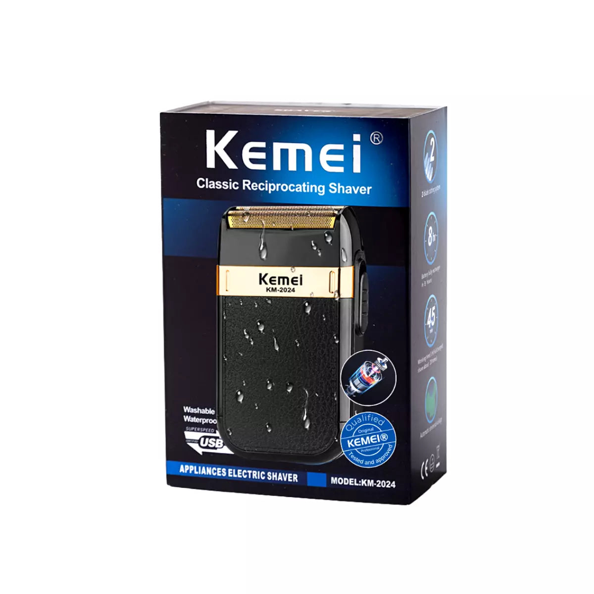 Kit Profissional Máquina de Acabamento Km-658 + Shaver Km-2024 | Kemei ®