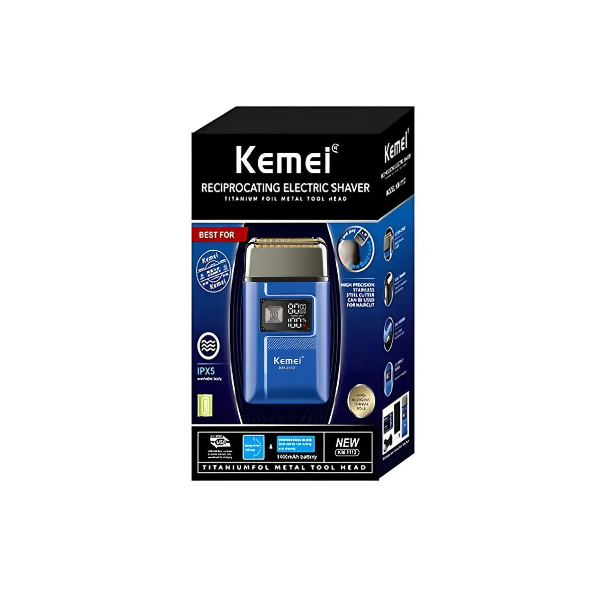 Kit Aparador À Prova D'agua Km-1838 + Barbeador Km-1112 | Kemei ®