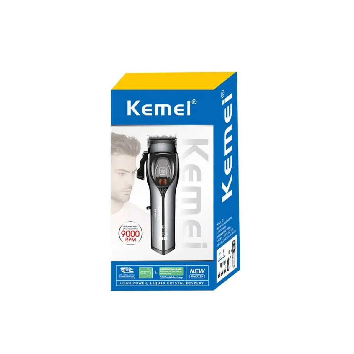 Kit Profissional Máquina de Corte Km-2229 + Acabamento Km-1556 | Kemei ®