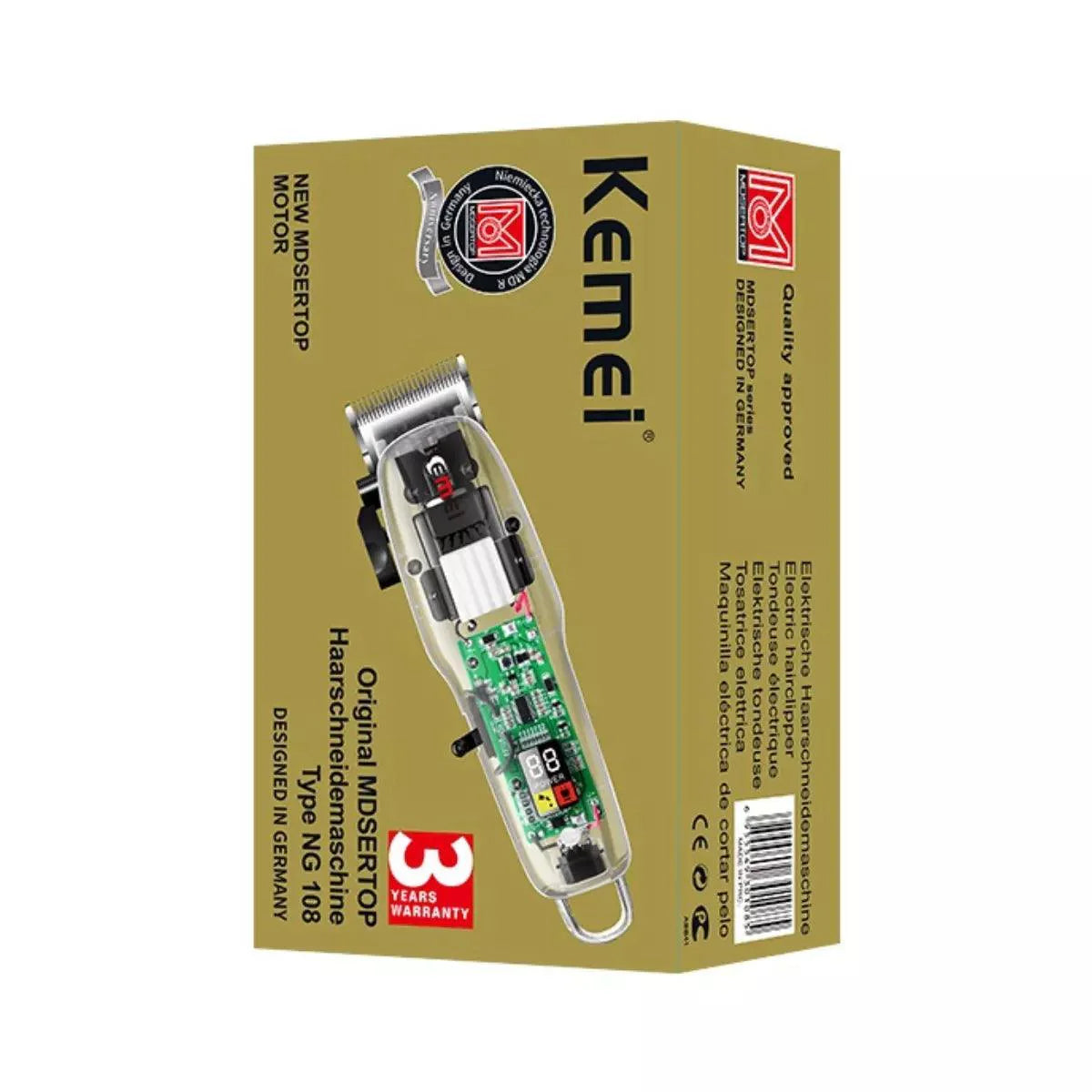 Máquina de Cortar Cabelo com Pentes magnéticos Km-NG108 | Kemei ®