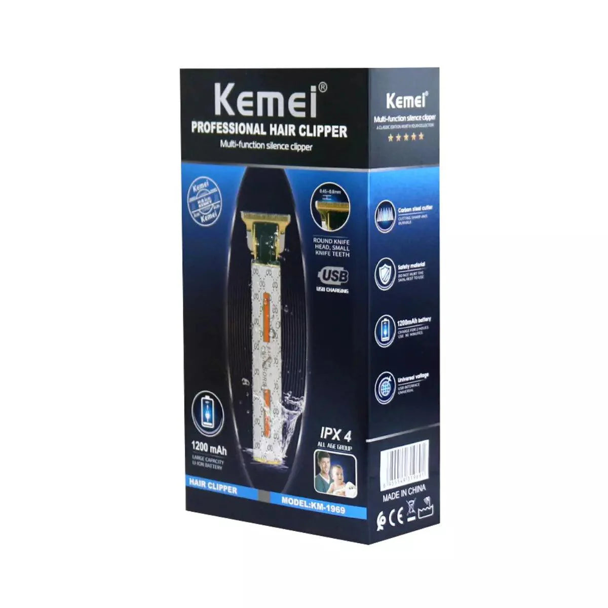 Máquina de Acabamento Profissional Km-1969 | Kemei ®