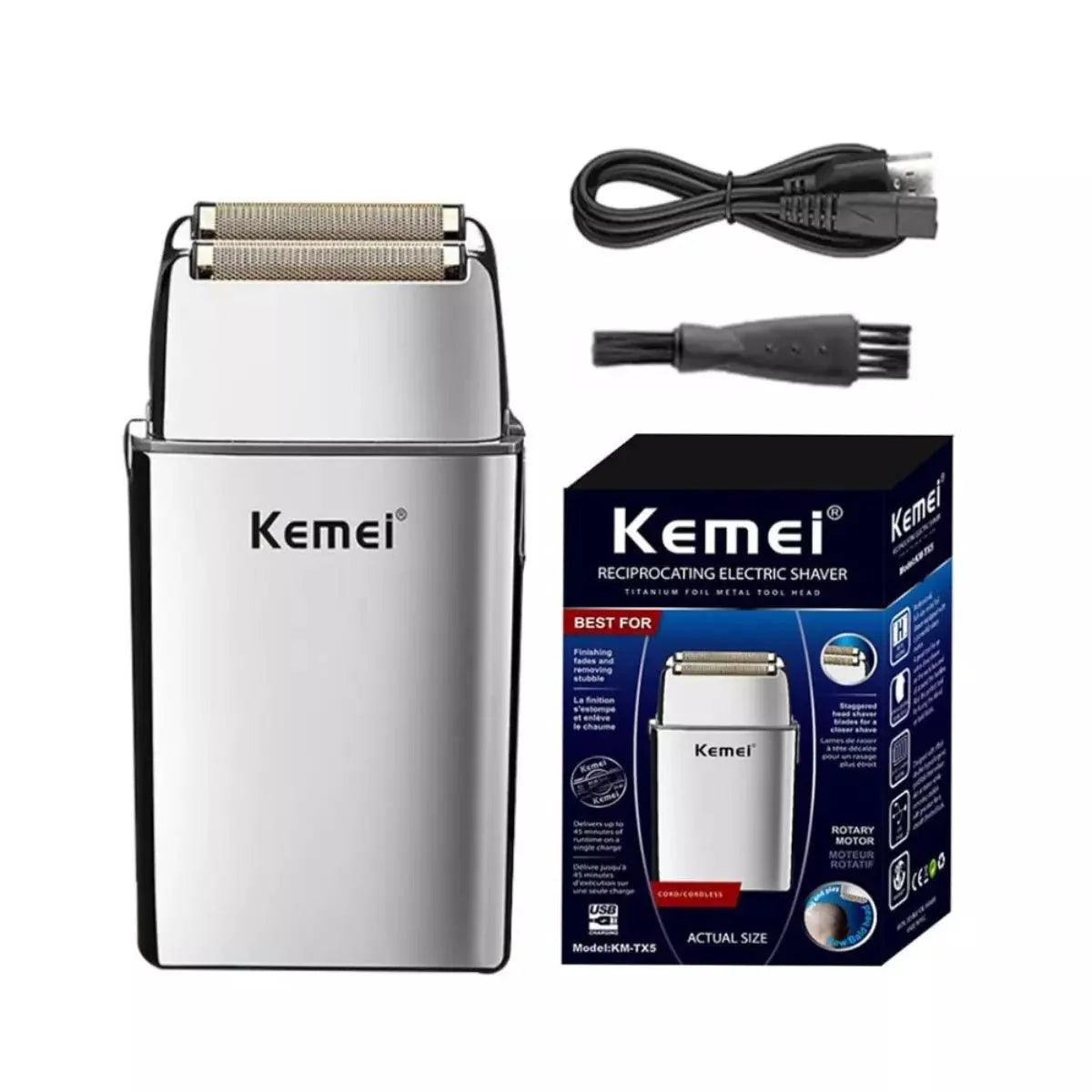 Barbeador Elétrico Profissional Km-TX5 | Kemei ®