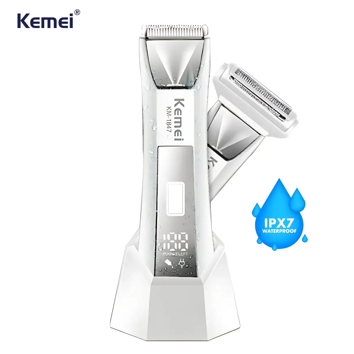 Aparador Íntimo 2 em 1 à Prova D'agua Lâminas de cerâmica Km-1847 | Kemei ®