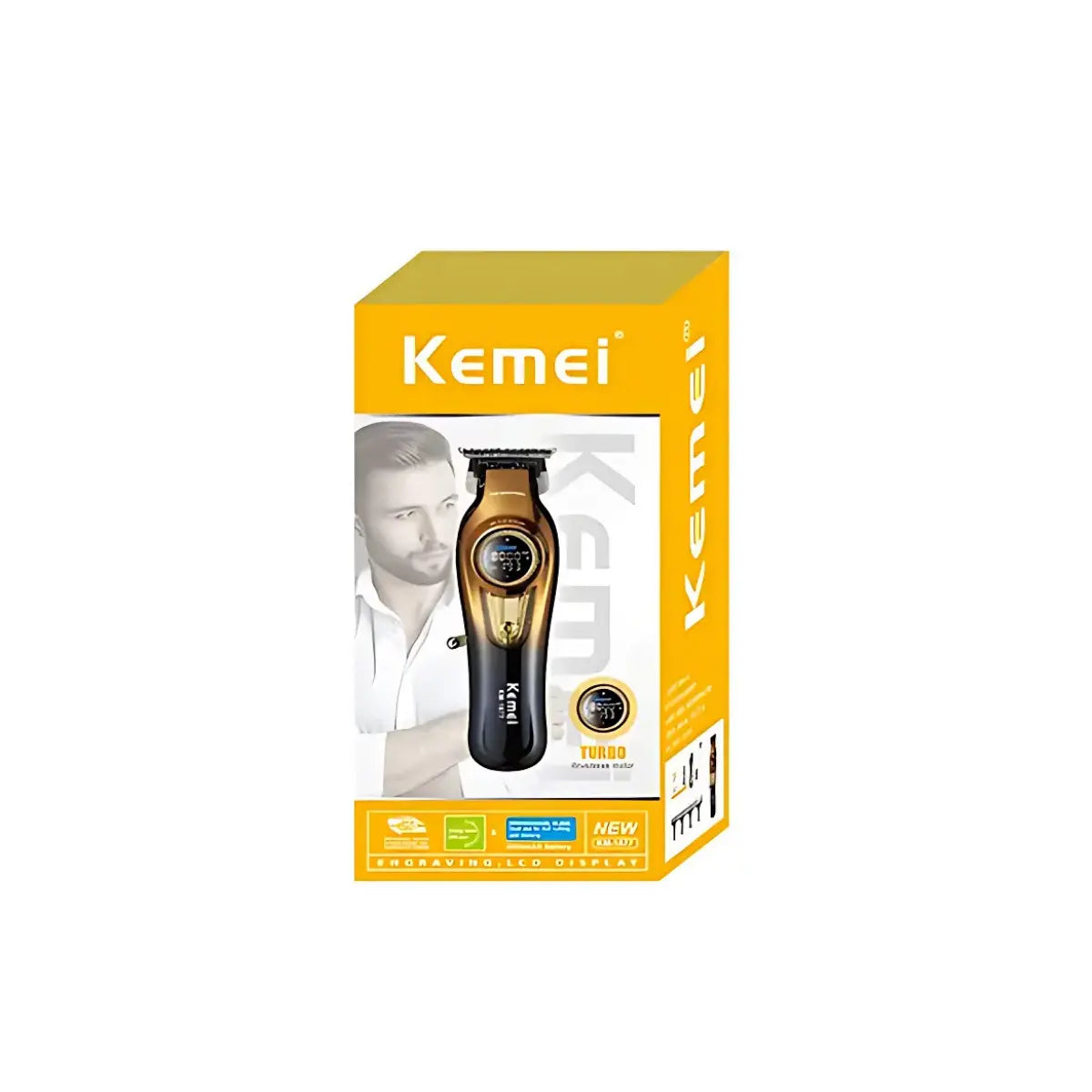 Kit Profissional Máquina de Acabamento Km-1677 + Shaver Km-TX10 | Kemei ®