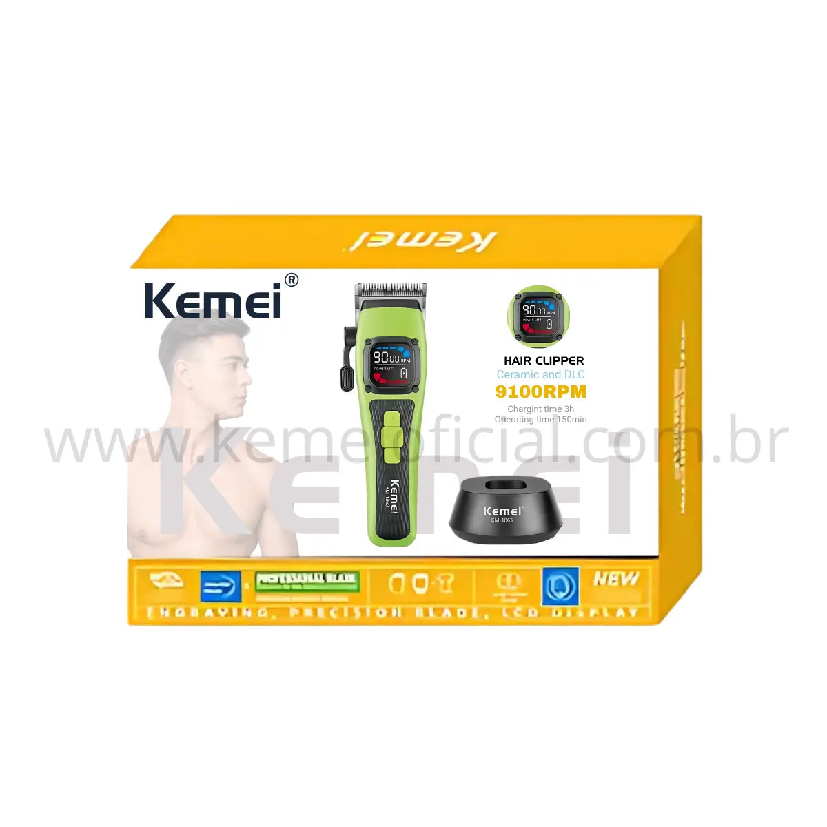 Máquina de Corte 8w com 5x velocidades Km-1862 | Kemei ®