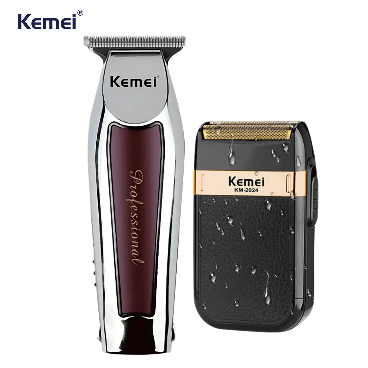 Kit Profissional Máquina de Acabamento Km-9163 + Shaver Km-2024 | Kemei ®