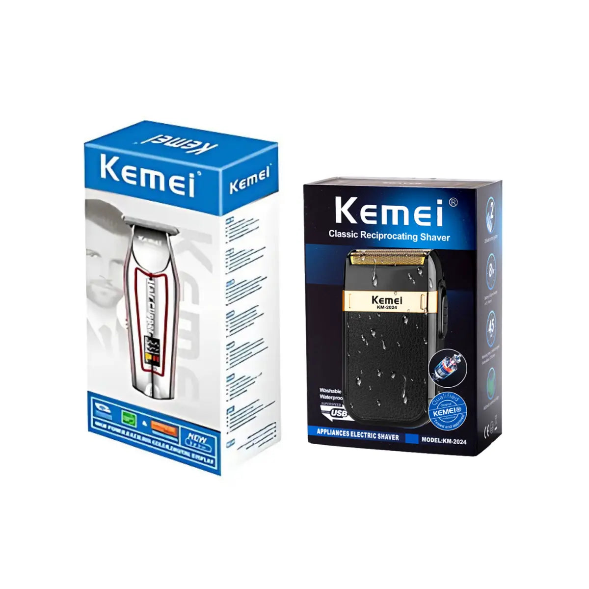 Kit Maquina de Acabamento Km-034 + Shaver Km-2024 | Kemei ®