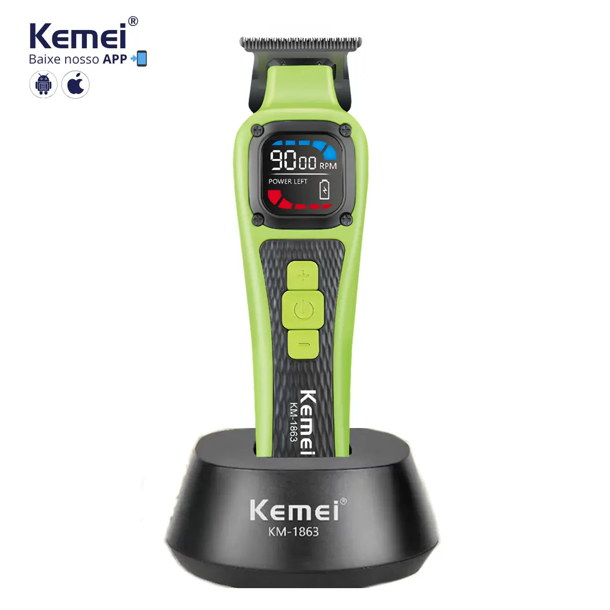 Máquina de Acabamento Com base +9.000RPM Profissional Km-1863 | Kemei ®
