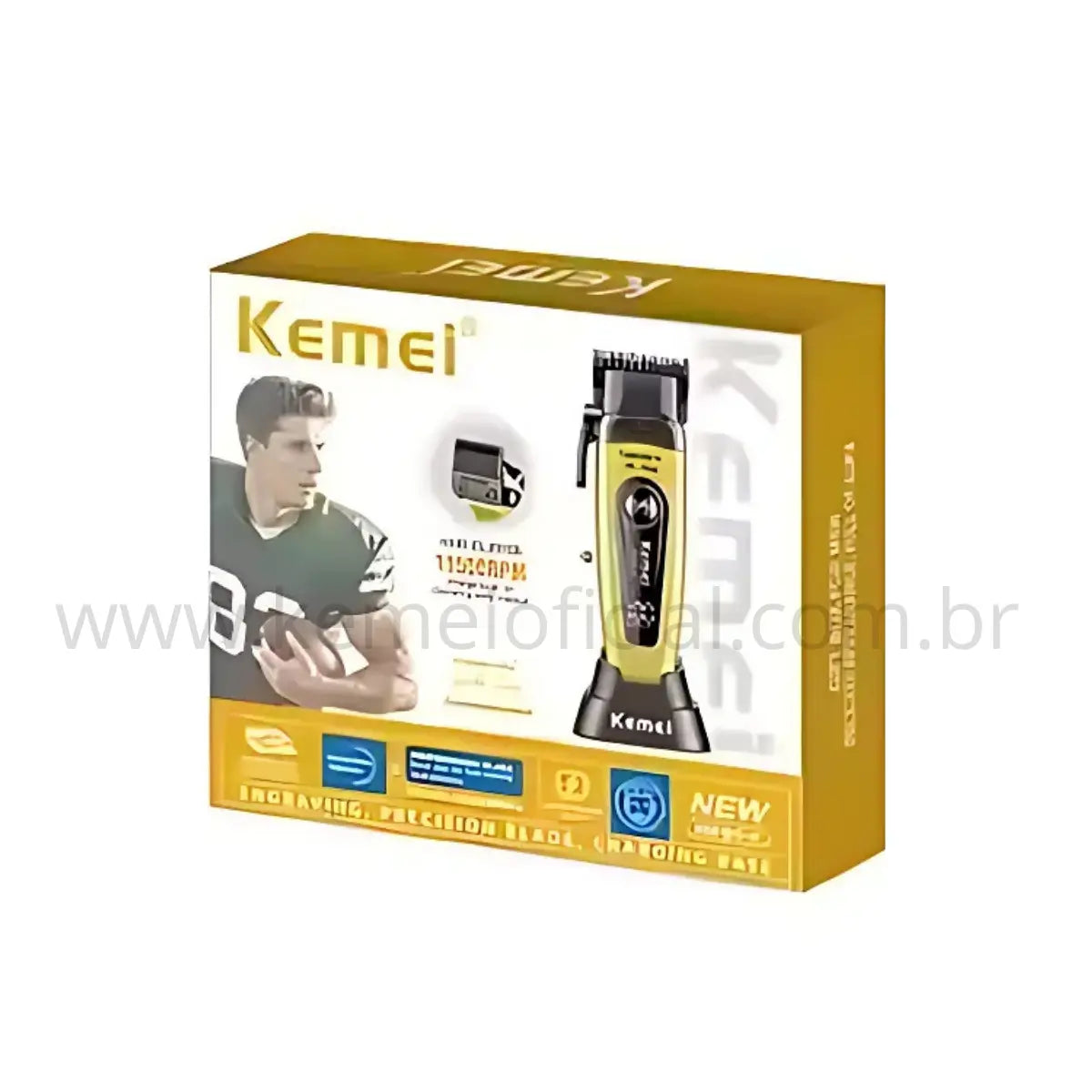 Máquina de Corte Profissional 10w +Base Carregadora Km-90-4 | Kemei ®