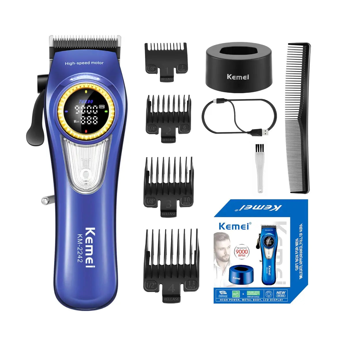 Máquina de Corte 10w com Base Carregadora Km-2242 | Kemei ®