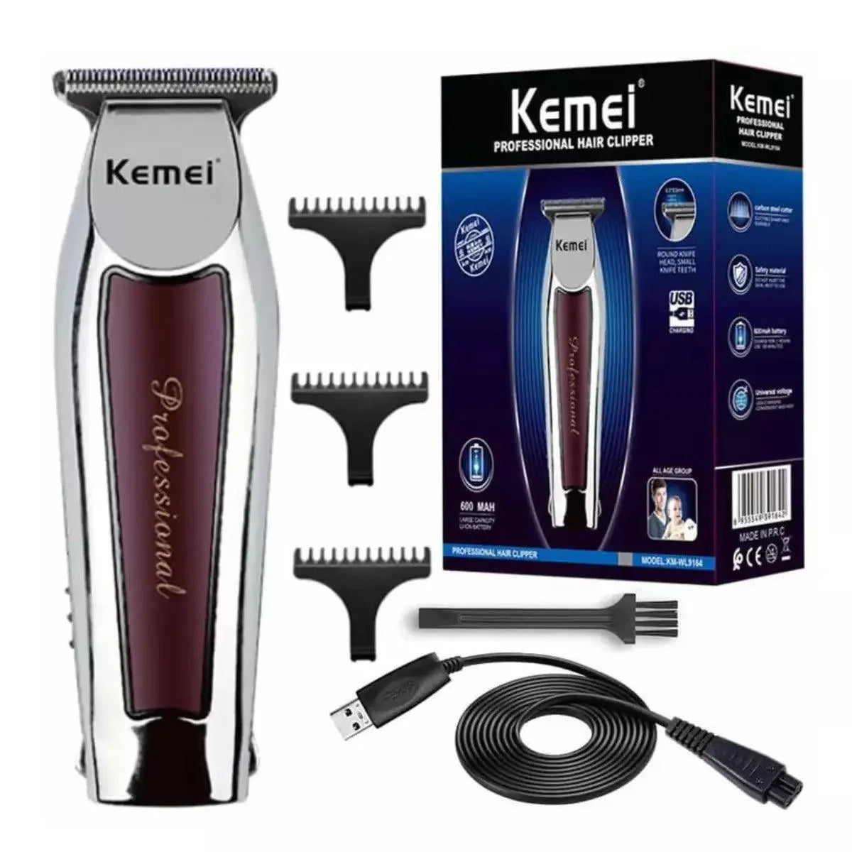 Kit Profissional Máquina de Corte Km-2600 + Acabamento Km-9163 | Kemei ®