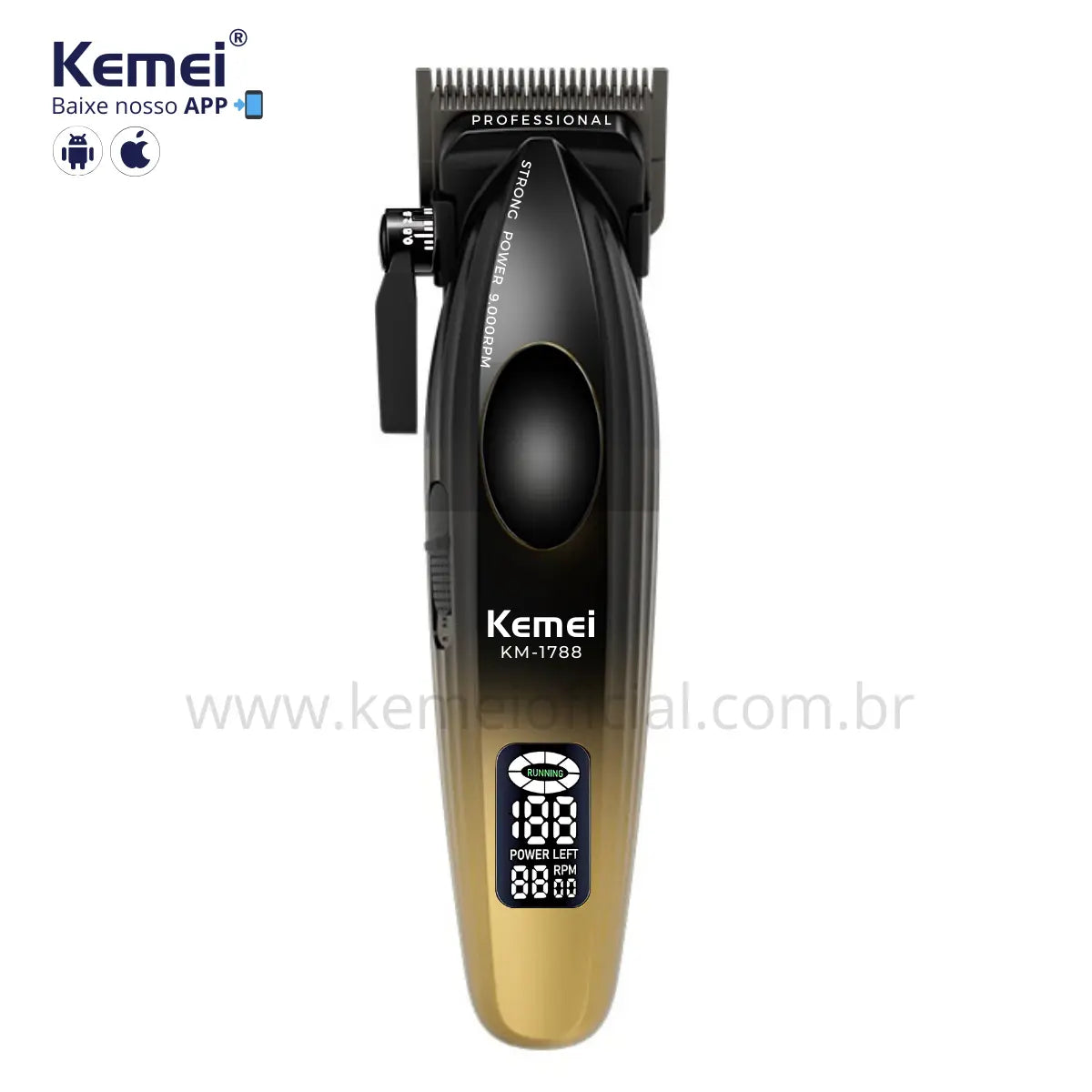 Máquina de corte 8w Profissional +9000 RPM Km-1788 | Kemei ®