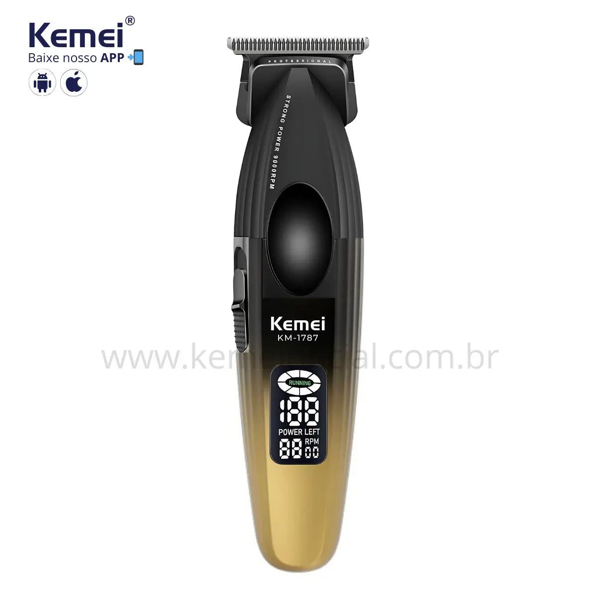 Máquina de Acabamento Profissional +9000 RPM Km-1787 | Kemei ®