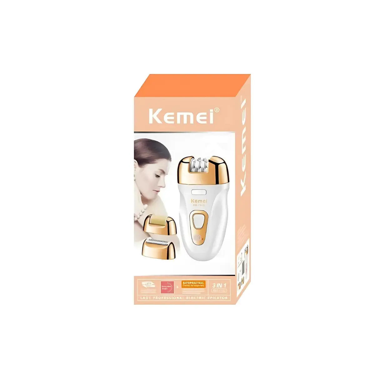 Depilador Feminino 3 em 1 Profissional km-7102 | Kemei ®