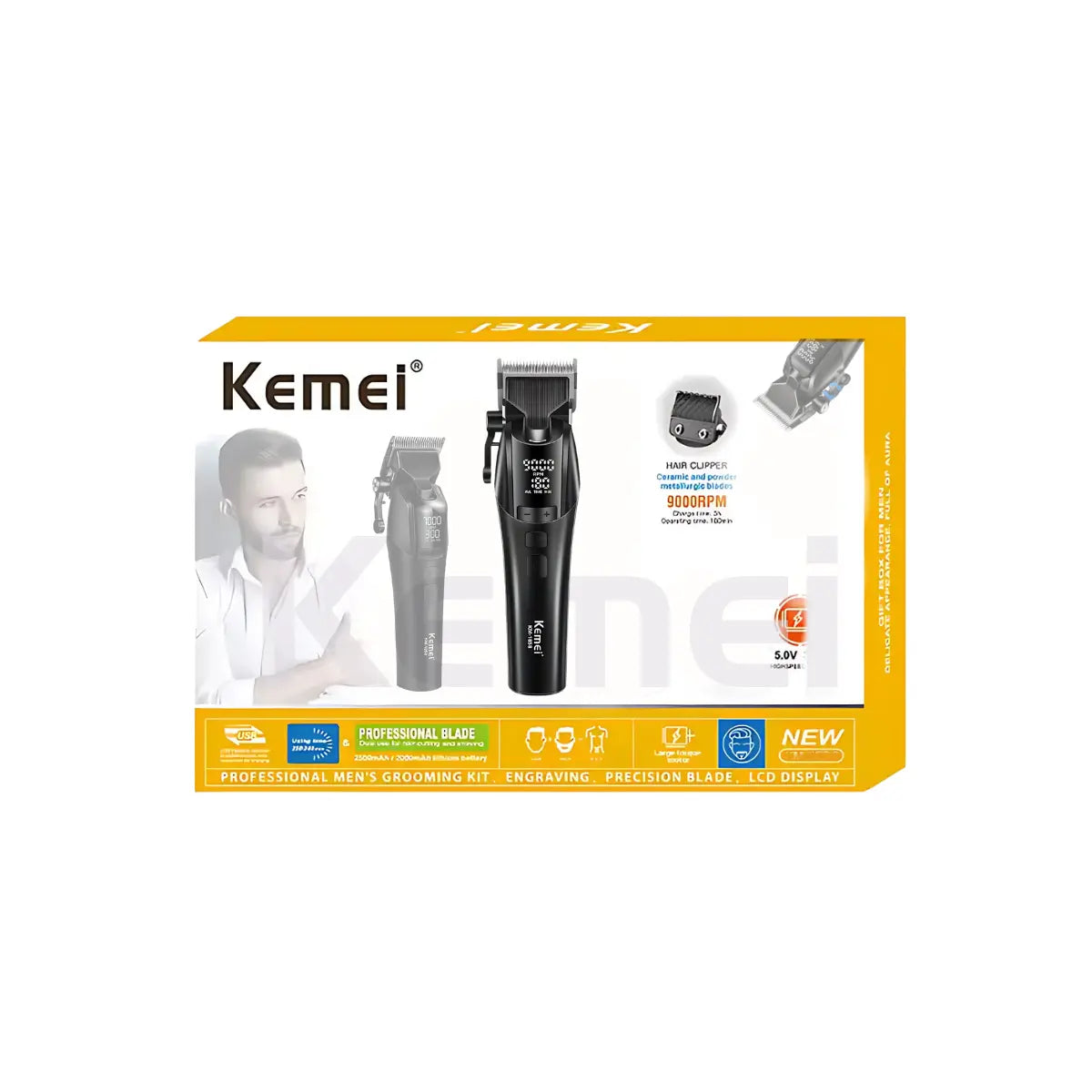 Máquina de Corte Brushless 10w com 5x velocidades Km-1858 | Kemei ®