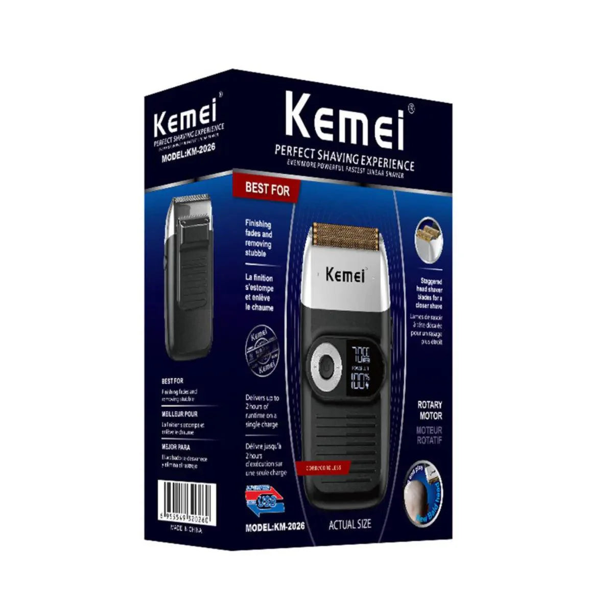 Kit Profissional Máquina de acabamento Km-700H + Shaver Km-2026 | Kemei ®