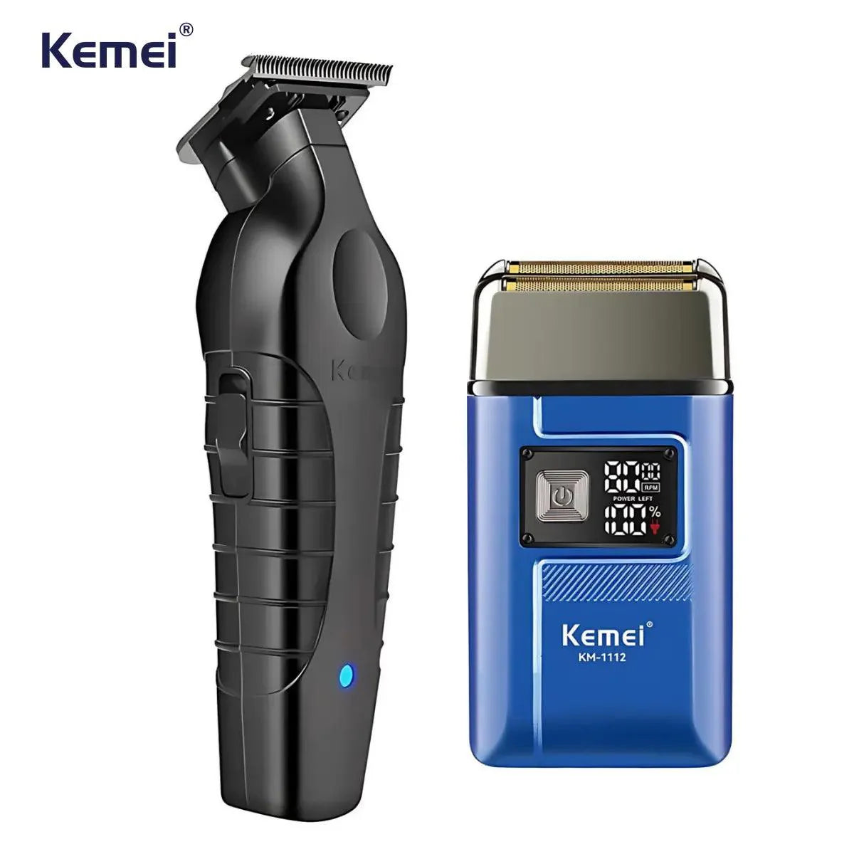 Kit Profissional Máquina de Acabamento Km-2299 + Shaver Km-1112 | Kemei ®