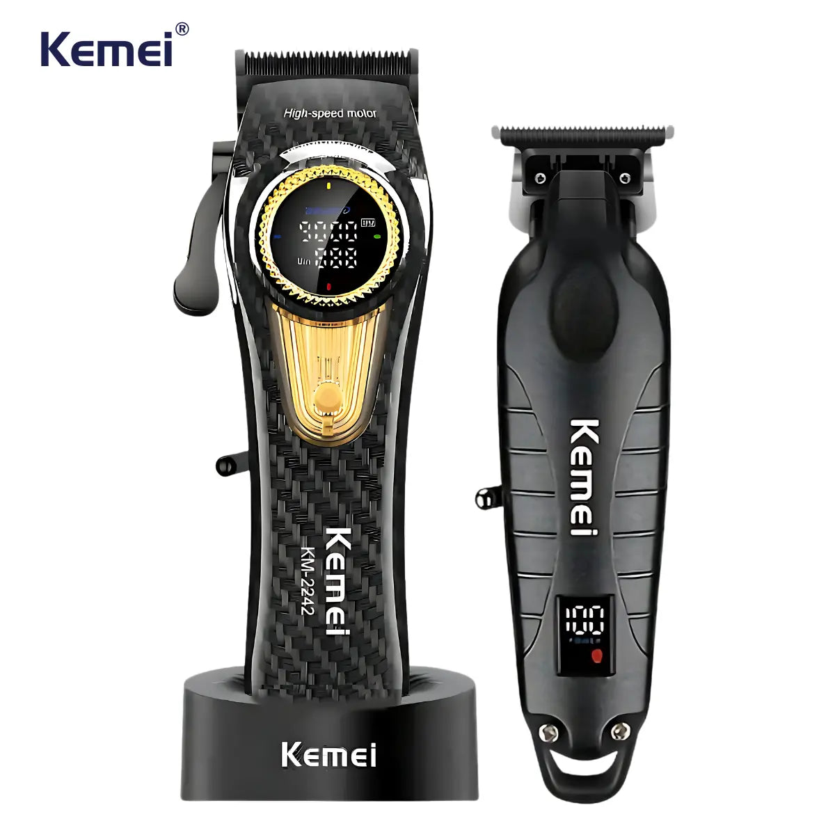 Kit Profissional Máquina de Corte Km-2242 + Acabamento Km-2293 | Kemei ®