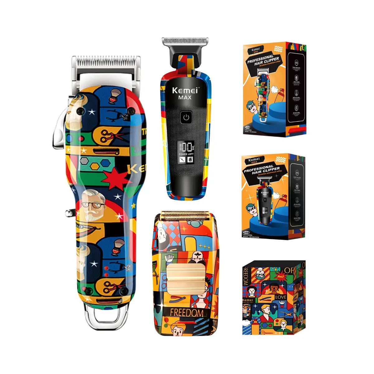 Kit Max 3 máquinas Km-Max2092 + Km-Max5090 + Km-1102H | Kemei ®